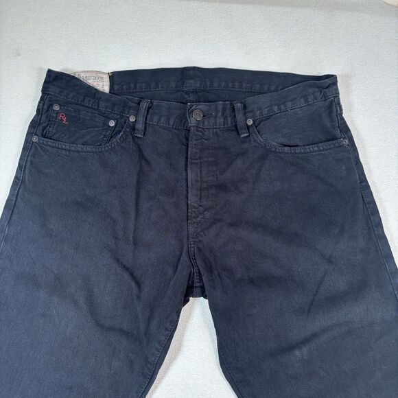 Polo Ralph Lauren Mens Dark Black Hampton Straight Leg Denim Jeans 35x30 - Picture 5 of 10